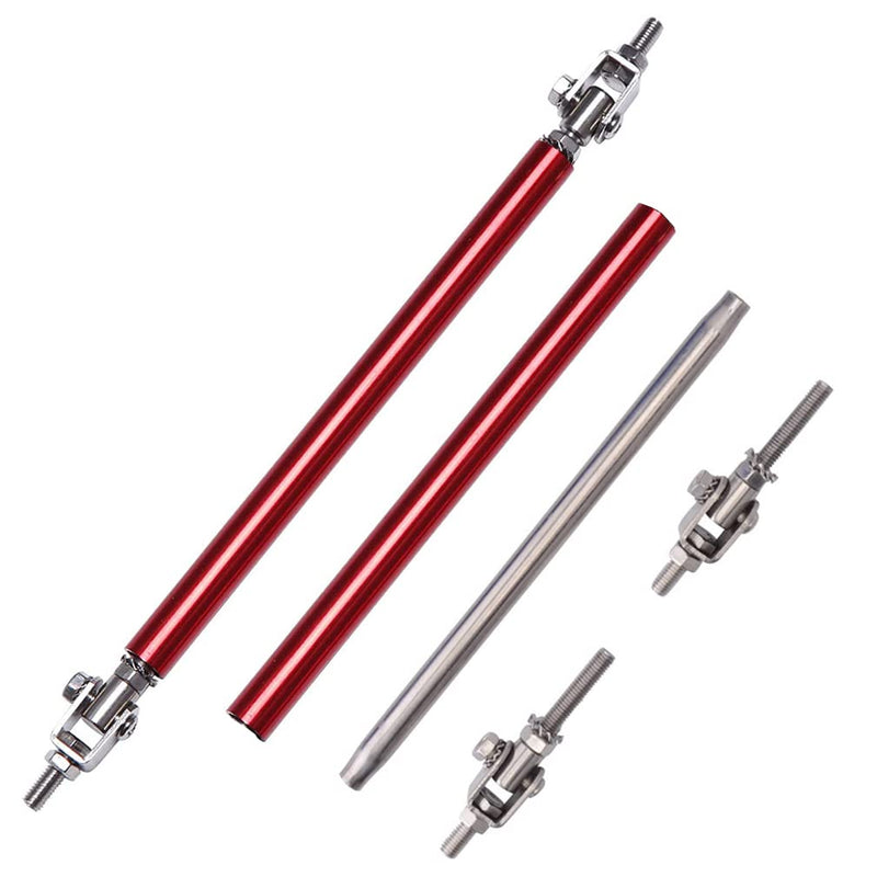 2Pcs Adjustable 8"-11" Splitter Strut Rods, Automotive Front Lip Strut Rod Bumper Splitter Universal Tie Support Bars Fit for Most Cars (Red) Red