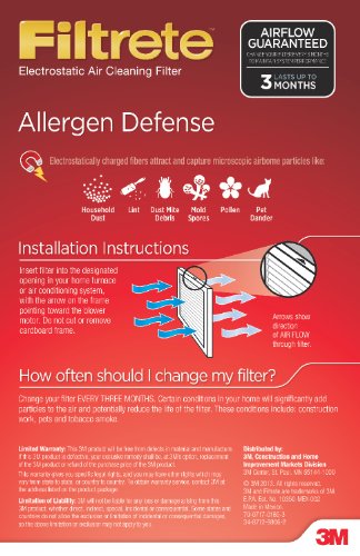 Filtrete 12x24x1, AC Furnace Air Filter, MPR 1000, Micro Allergen Defense, 6-Pack