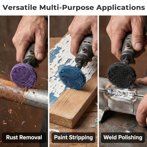 Pack of 21 Cordless Screwdrivers, 50 mm CSD Disc Sanding Discs, CSD Sanding Disc Set, Cleaning Disc for Drill, Paint Rust Oxidation Cleaning Removal, with Tray / Drill | Sanding Disc, Cleaning Disc for Drill for Paint Rust Oxide...
