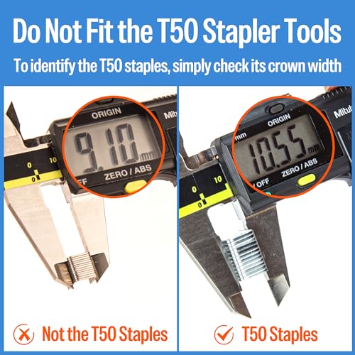 meite 71/06 22 Gauge 304 Stainless Steel Upholstery Staples, 3/8-Inch Crown with 1/4-Inch Leg Length, Heavy Duty Staples for Construction, Furniture, Crafts & DIY Projects (1 Box) (Pack of 2) 1/4" (6 mm) (Pack of 2) 1 Box