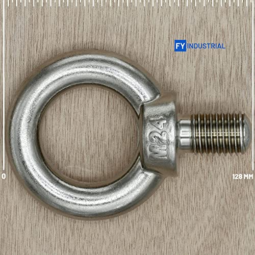 Stainless Steel Machinery Shoulder Lifting Eye Bolt (M24, 1 Item) M24 Silver