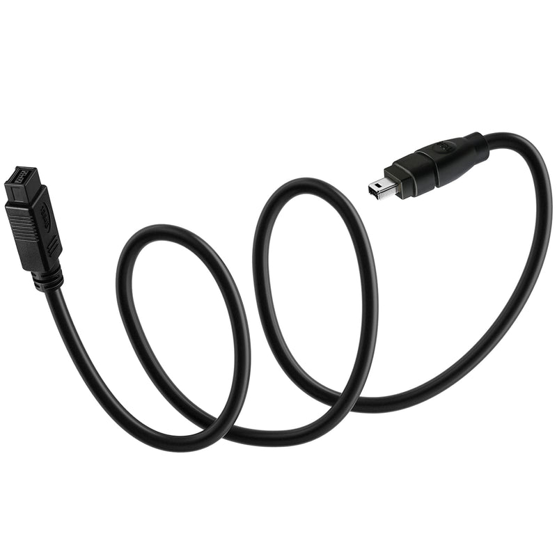 6FT Firewire High Speed IEEE 1394 Firewire 800 to Firewire 400 Cable, 1394B 800-400 IEEE 9 Pin Male to 4 Pin Male Cable for MacBook Pro, Mac Mini, iMac PC, Digital Cameras, SLR