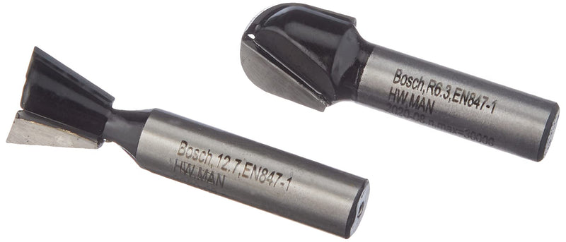 Bosch Home and Garden 6-Piece Carbide Cutter Set (for Wood, Shank 8 mm, Accessories Router) 8mm-Schaft 6 pieces.