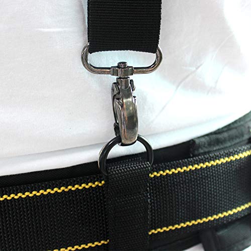 MELOTOUGH Tool Belt Suspenders Tool Harness for Heavy Duty Work, Movable Shoulder Pads, Quick Clip Suit, Stainless Steel Drill Belt Holder, Drill Holster for Tool Belt