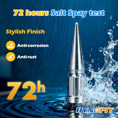 DYNOFIT M12x1.5 Spike Lug Nuts with 2 Socket Key (Chrome)