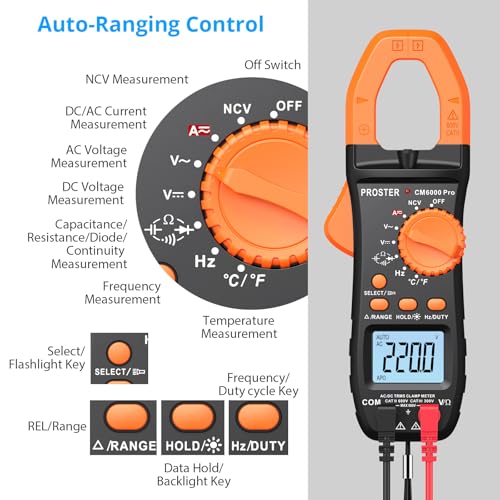 Clamp Meter 6000 Count - Smart Multimeter 6000 Count