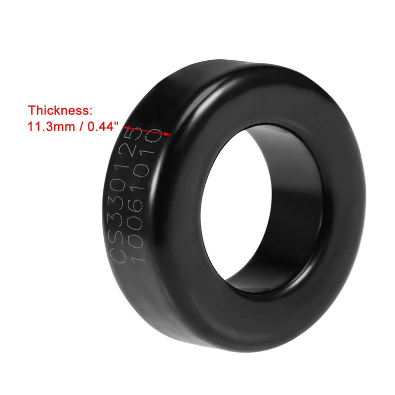 sourcing map Ferrite Ring Iron Powder Toroid Ferrite Cores Black Gray 19.3 x 33.7 x 11.3mm de