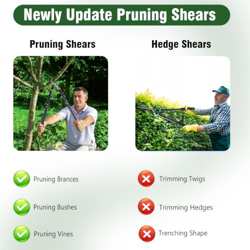 28.7" Long Handle Loppers Branch Cutter for Gardening & Landscaping