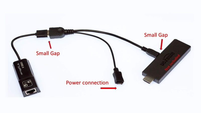 Ethernet Adapter for Streaming Media Sticks (2nd Gen) and Media Devices , (2017), 4K Sticks (2019), USB Network Adapter USB Power Supply Cable Plus OTG Cable Adapter Included