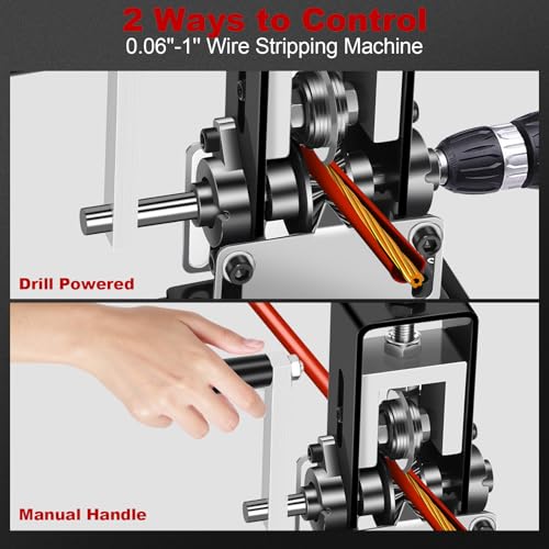 EXKRAEFT Manual Wire Stripping Machine Gauge Wire 0.06-1'' Single blade wire stripping machine