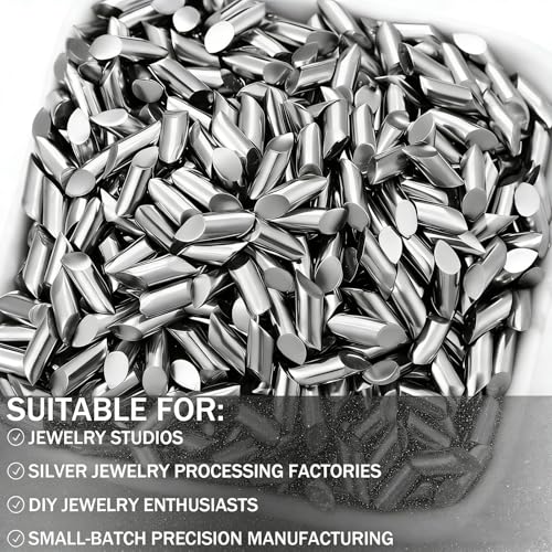2 LB 1/8" Stainless Steel Diagonal Tumbling Media Shot 304 Stainless Steel for Jewelry Tumbler Polishing Corrosion-Resistant Reusable Ideal for Wet Tumbling Includes Storage Box