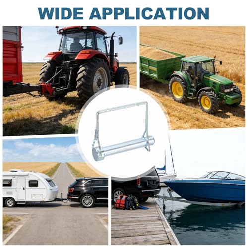 10 Pcs Trailer Coupler Pin (15/32" x 2-3/4" ) - Trailer Hitch Pin Coupler Square Safety Shaft Locking Pin for Farm Trailers Wagons Lawn Kayak Boat 15/32" x 2-3/4" 10