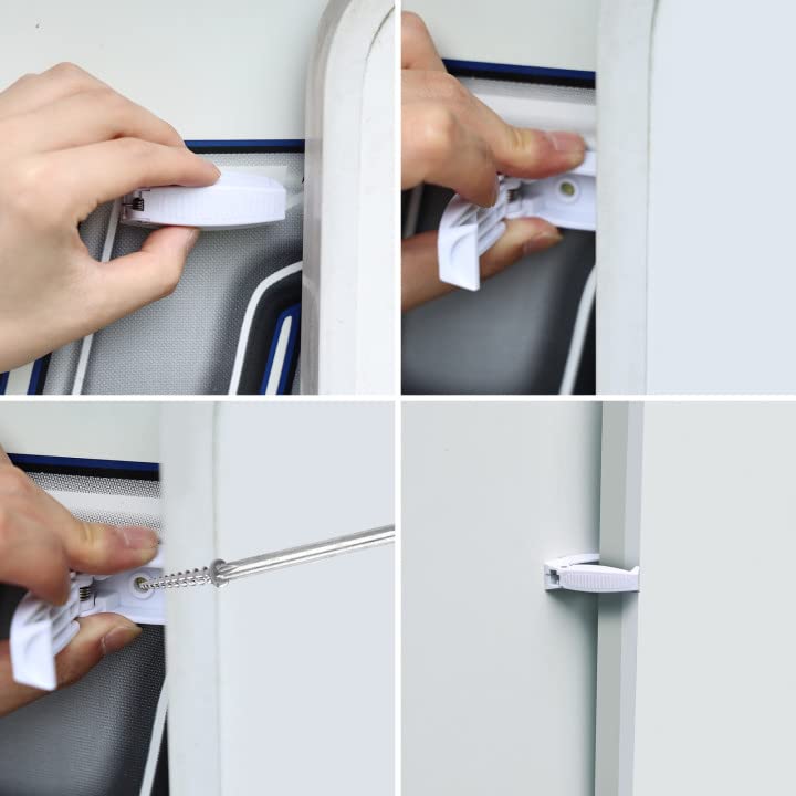 RVGUARD RV Door Holder, 5Pcs White Camper Door Holder, Keep The Baggage Door Open, for RV, Trailer, Camper Vans 5 PCS