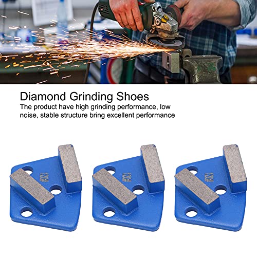 Ejoyous 3PCS Diamond Grinding Shoes Blocks, Trapezoid Grinding Shoes, Floor Grinder Disc High Hardness Metal Polishing Pads for Concrete Grinders Industrial Daily Use 120#