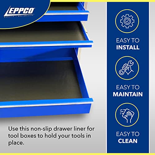 EPPCO Enterprises Tool Box Drawer Liner 24-inch Wide x 72” Long Non-Slip Tools Chest Mat, Blac 24"W x 72"L