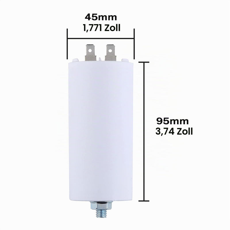 VEXUNGA Motor Capacitor Starting Capacitor 30µF 450V Capacitor 30uF 30uF 450V 45x95mm CBB60 Capacitors Plug M8 for Electric Motor
