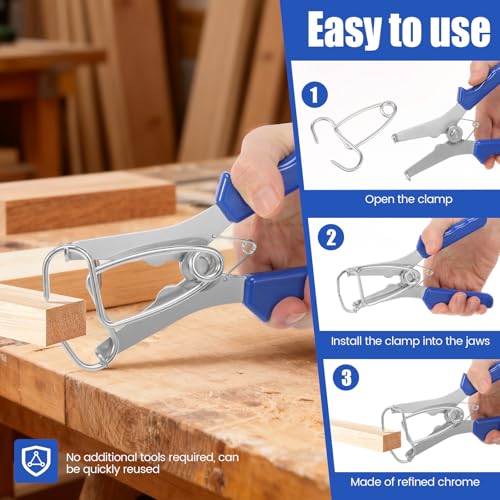 Miter Spring Clamp and Pliers Kit with 24 Miter Clamps