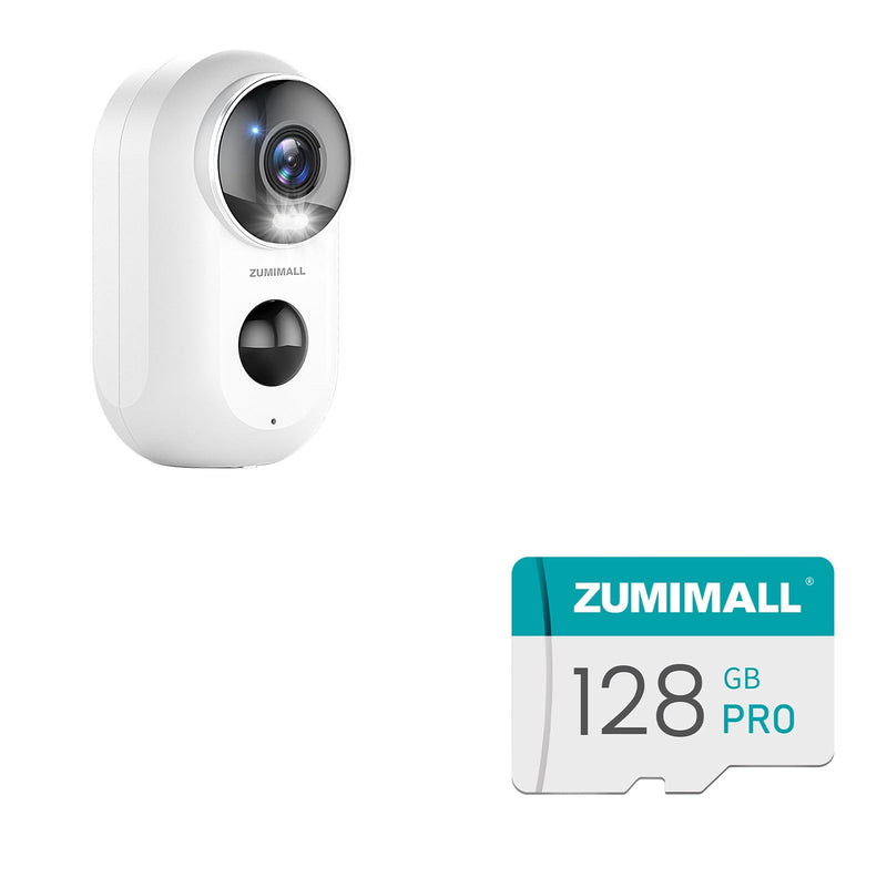 ZUMIMALL Security Cameras Wireless Outdoor with Magnetic Mount, 2K Outdoor Camera Wireless Battery Powered, 128GB SD Card for Security Cameras