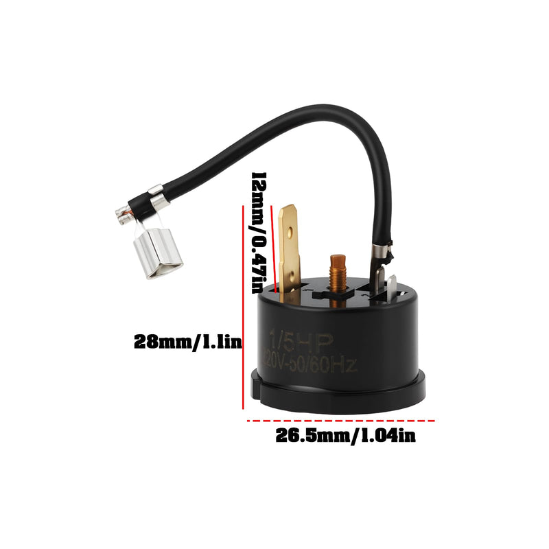 OTOTEC Thermal Overload Protection for Fridge 1/5 HP 150 W Pack of 4 Compatible with 1/5 HP Compressors Automatic Reset 1/5HP