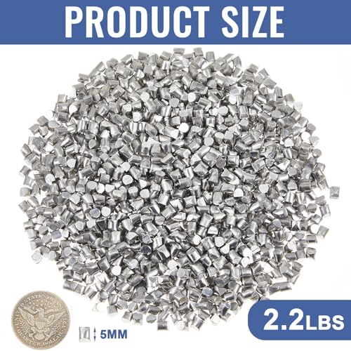 Shimeyao High Purity 99.9+% Aluminum Chop, 2.2 Pound Alum Granules Pellets