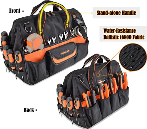 WELKINLAND 16" Tool Bags, 34-Pocket Electrician Tool Bag For Men