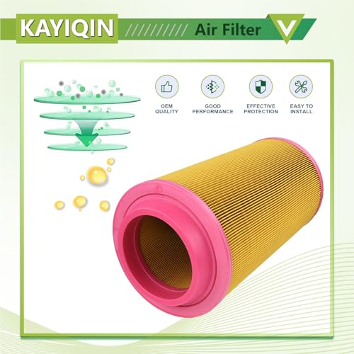 1613740800 54672522 C20500 KAYIQIN Air Filter for Air Compressor Replacement, Compatible with Each Series 1613-7408-00 6.2085.0 6211474300