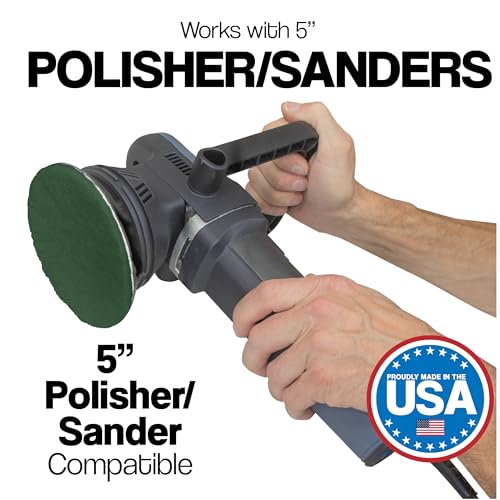 Green Non-Woven Surface Prep Set - 6" x 9" Coarse Scuff Pads (10 Pack) and 5" Orbital Sander Discs (10 Pack) - 240 Grit