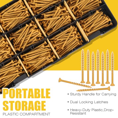 #10 x 2-1/2" Flat Head Wood Screws with Tan Epoxy-Coating, T25 Torx, 300pcs