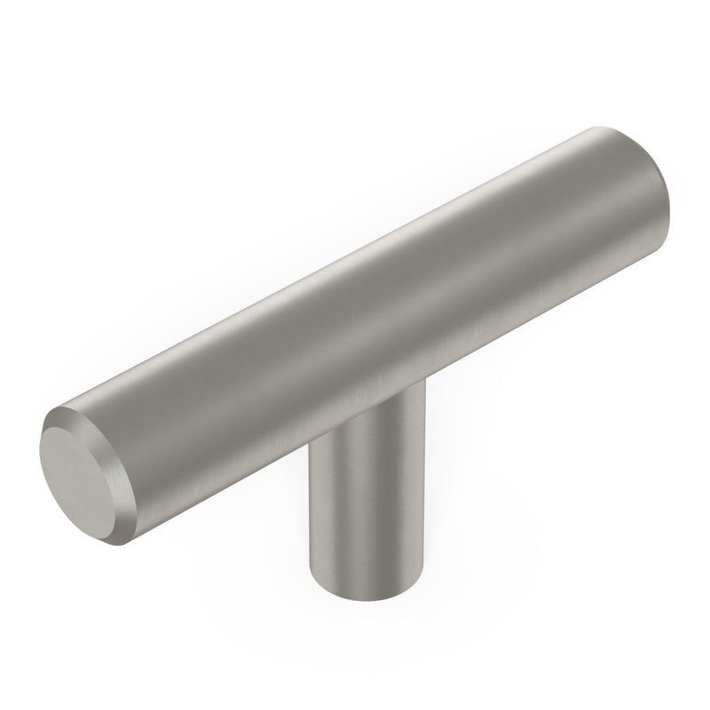 Hickory Hardware 10 Pack Solid Core Kitchen Cabinet Knobs, Luxury Cabinet and Dresser Knobs, Handle Pulls for Doors & Drawers, 2-3/8 Inch, Stainless Steel, Bar Pulls Collection