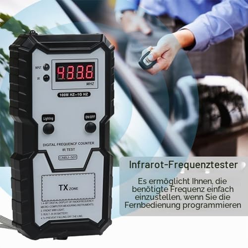 Key Switch Tester, Frequency Counter for Remote Key, 100M Hz to 1G Hz High Precision Digital Display Keychain Frequency Tester