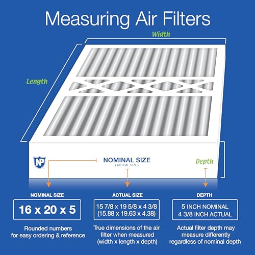 Nordic Pure 16x20x5 Honeywell/Lennox Replacement MERV 15 Air Filter 1 Pack