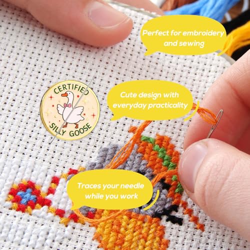 Stupid Goose Magnetic Needle Holder, Funny Embroidery Needle Holder for Cross Stitch Embroidery and Craft Accessories