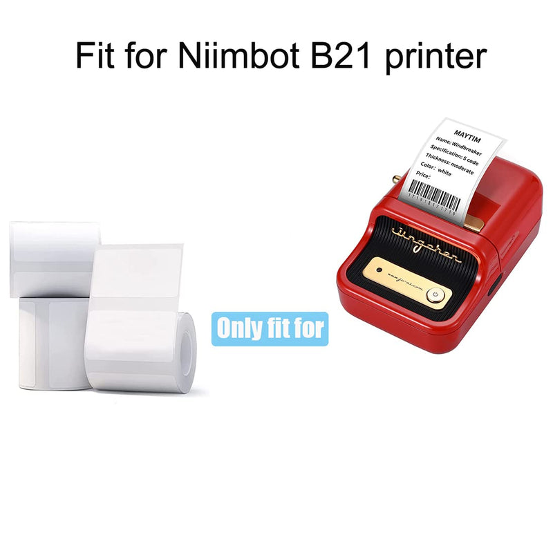 [Australia - AusPower] - Label Paper for Niimbot Printer, Thermal Label Sticker ro Niimbot B21 Label Printer (50*30mm-6 Rolls) 50*30mm-6 rolls 