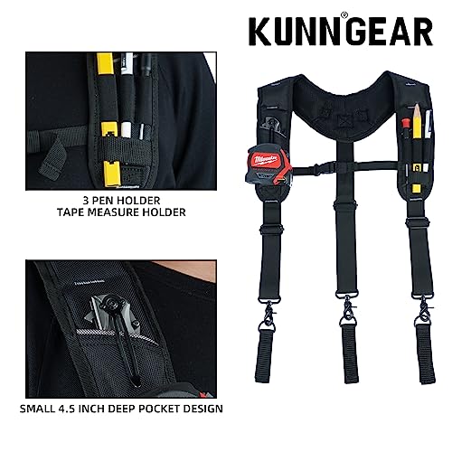 KUNN Tool Belt Suspenders & Construction Tool Holder Small Electrician's Tool Pouch for Tool Belt