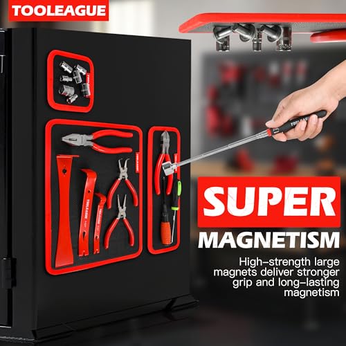 TOOLEAGUE 3Pcs Magnetic Tool Mat with 25Lb Telescoping Magnetic Pickup Pen 3Pcs Magnetic Mats with Pickup Tool