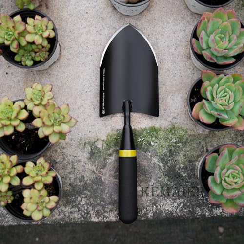 KEMAIER Heavy Duty Garden Trowel and Stainless Steel Hand Cultivator