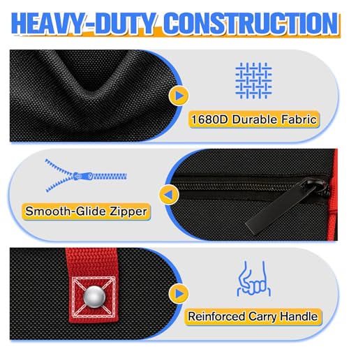 DIYSELF 3 Pack Large Tool Bags, 13-Inch Wide Opening Utility Bag Set Large 13inch