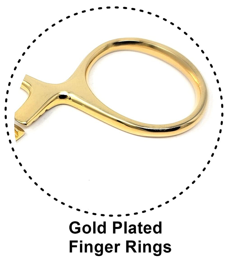 Hemostat Locking Forceps 5" Curved with Full Serrated Jaws Ideal for Clamping, Fishing, Firefighters Nurses Doctors + More (Gold Handle) Gold Handle