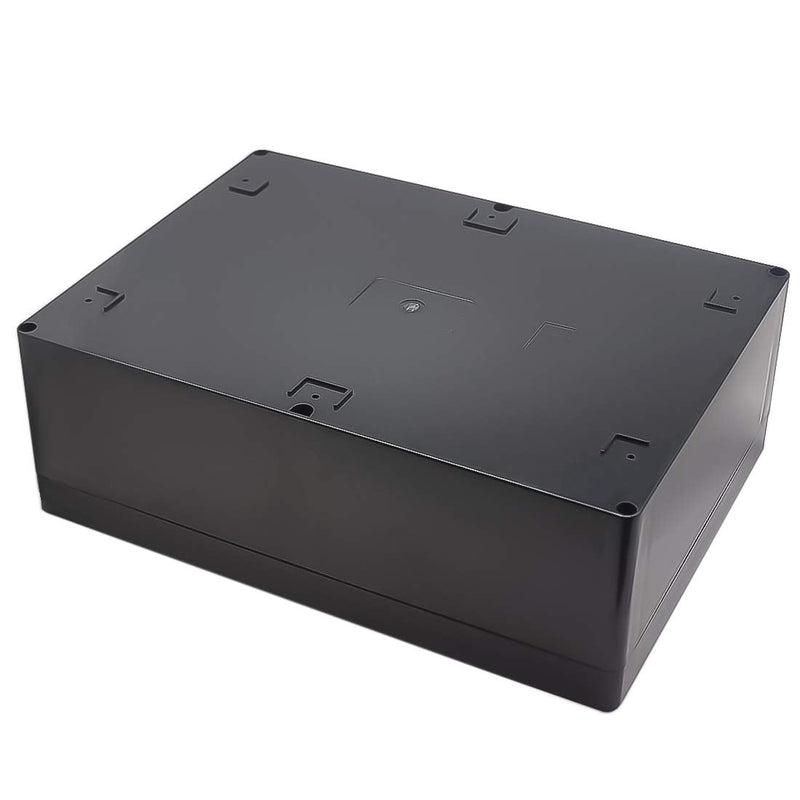 Junction Box, Zulkit Project Box IP65 Waterproof Outdoor Box ABS Plastic Electrical Boxes Electronic Enclosure Black 11.42 x 8.27 x 3.94 inch (290 x 210 x 100 mm)(Pack of 1) 11.42'' x 8.27'' x 3.94''(Pack of 1)