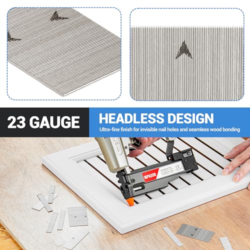 meite 5/8" Galvanized 23 Gauge Pin Nails - 10000 Counts and Assorted 6 Sizes (1/2", 5/8", 3/4", 1", 1-3/16", 1-3/8") 304 Stainless Steel Pin Nails - 6000 Counts
