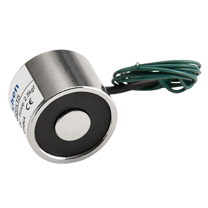 Heschen electromagnet magnet P20/15, outer diameter: 20 mm, DC 12 V, 2.5 kg