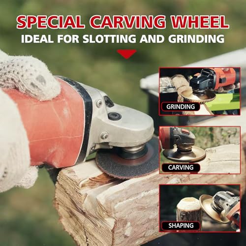 5PCS Angle Grinder Wood Carving Disc Set for 4-1/2 Inch Grinders 5 PCS Grinding Disc