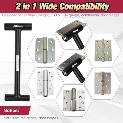 Door Hinge Adjustment Tool, Commercial Hinge Bender Wrench for .180 Gauge and .134 Gauge