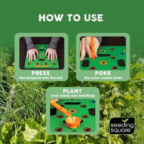 Seed Spacer Tool and Row Seeder Bundle for Raised Beds and Garden Planting.