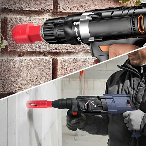 2" Diamond Core Drill Bit, 9-1/20" Dry/Wet Laser Welded Drill Bit with 4 Diamond Segments, 51MM Hole Saw for Reinforced Concrete Brick Masonry, Fits Hand Drill/Angle Grinder (Red) 2"(51MM)