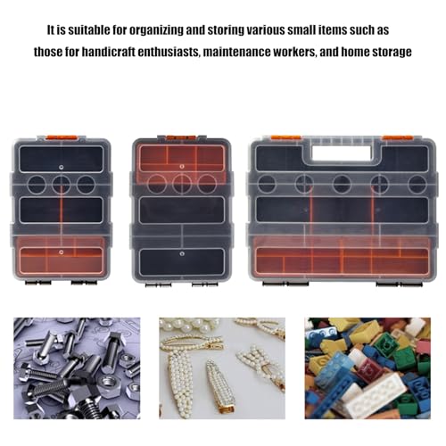 Transparent Tool Organizers Boxes Adjustable Compartments Secure Latches Ergonomic Handle for Hardware Accessori C