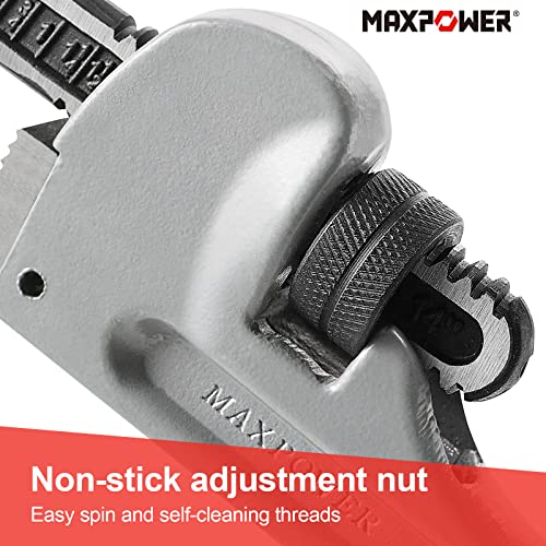 MAXPOWER 18-inch Pipe Wrench, 2.5 inch Jaw Opening Capacity