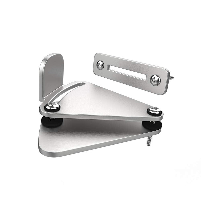 WINSOON Barn Door Lock Hardware Stainless Steel Sliding Privacy Latch for Closet Shed Pocket Doors Wood Gates Silver
