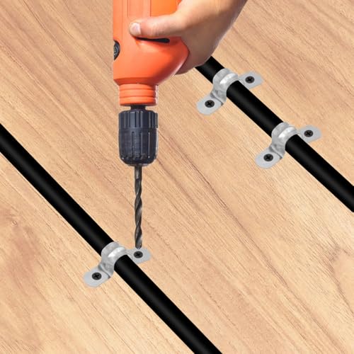 500 PCS 1/2 Inch Stainless Steel Rigid Pipe Strap, M12 Conduit Clamps, U Bracket Mounting Clamps with Two Hole, U Tube Pipe Clamp for Chemical Industry, Commercial 500 PCS 1/2 Inch