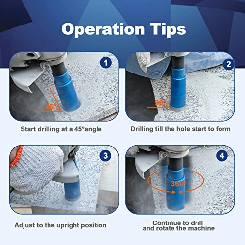 Diamond Core Drill Bit,BRSCHNITT 1-1/2 Inch Laser Welded Diamond Hole Saw&Adapter